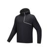 Anta Running Series Solid Color Zip Hooded Comfortable Breathable Versatile Casual Windbreaker Men Outerwear Black 952515604-5