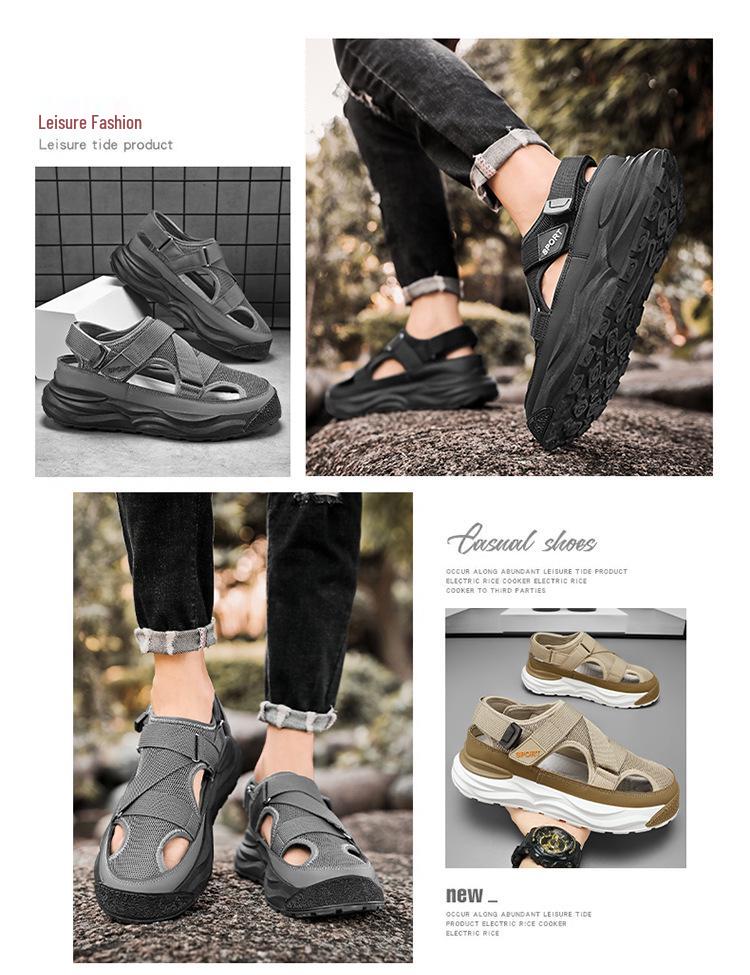 Summer 2025 Men's Trendy Thick-Soled Breathable Sports Sandals
