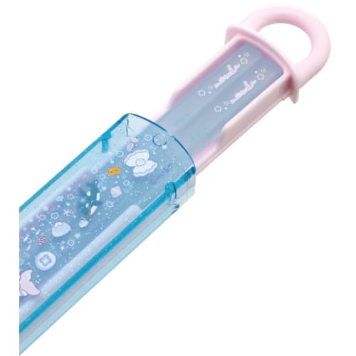 Skater Chopsticks and Chopstick Case Set for Children, Lunch Box, 16.5cm, Made in Japan, Dishwasher Safe, Sliding Design, Miiruka Design, Girl's, ABS2