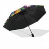 1 Stück Bunter Pop-Art-Charakter Outdoor-Regenschirm - Automatisches Öffnen/Schließen, Tragbares Dreifach faltbares Design, 8-Rippen-Eisenrahmen, Ideales Geschenk für Fans, Tra