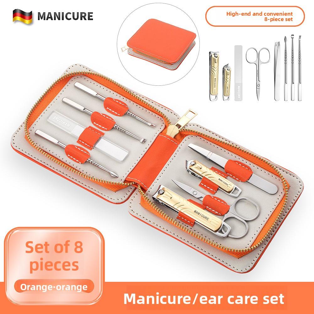 11PCS Premium Thickened Nail Clipper Set,Pu Leather Case Slant Cut Nipper,Multi-Purpose Home & Salon Manicure Pedicure Kit