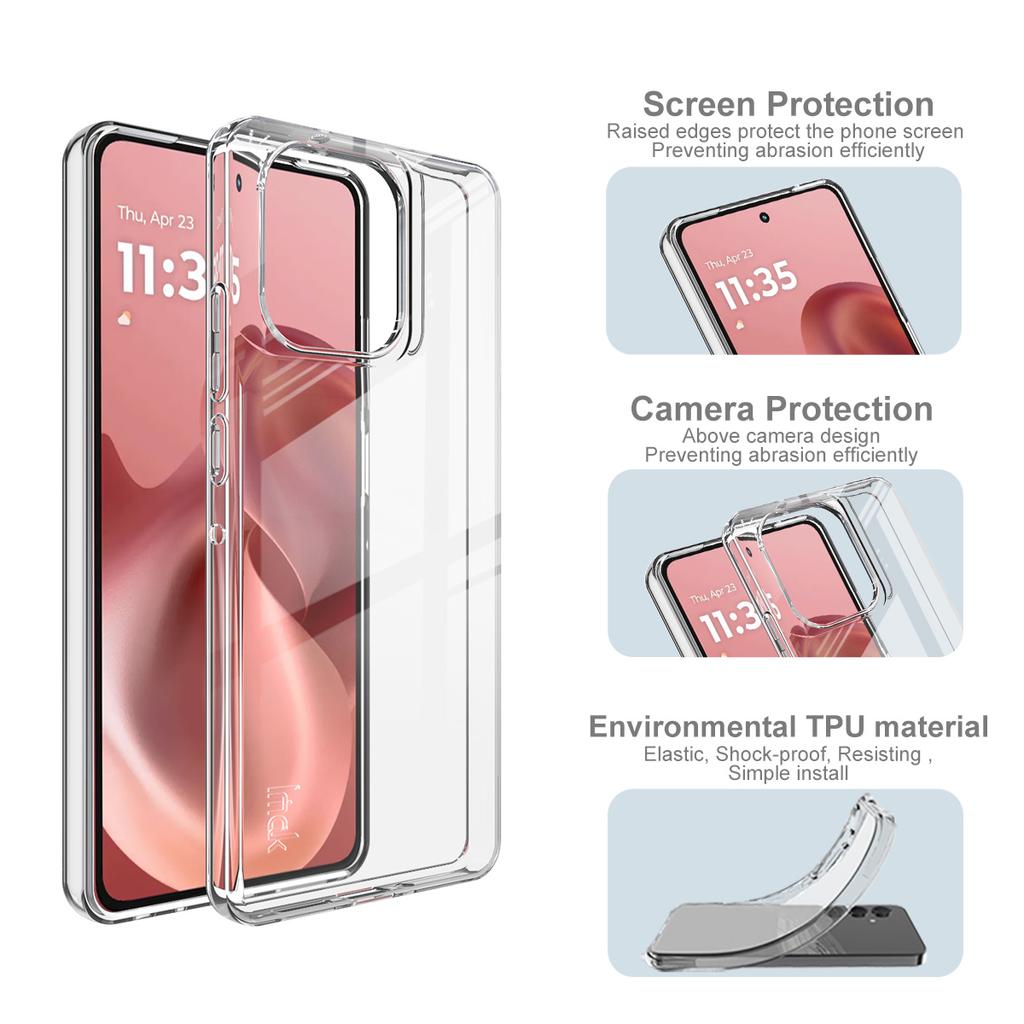 IMAK UX-10 Series For Motorola Moto G86 Power 5G Clear Phone Case Soft TPU Mobile Back Cover