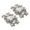 2 Pack Fashion Rhinestone Shoes Shoe Decoration Charms Flowers Crystals Wedding Party Clips