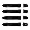 Gloss Black Outside Set of 4 Door Handle Fit 14-19 Chevrolet Silverado 1500 2500