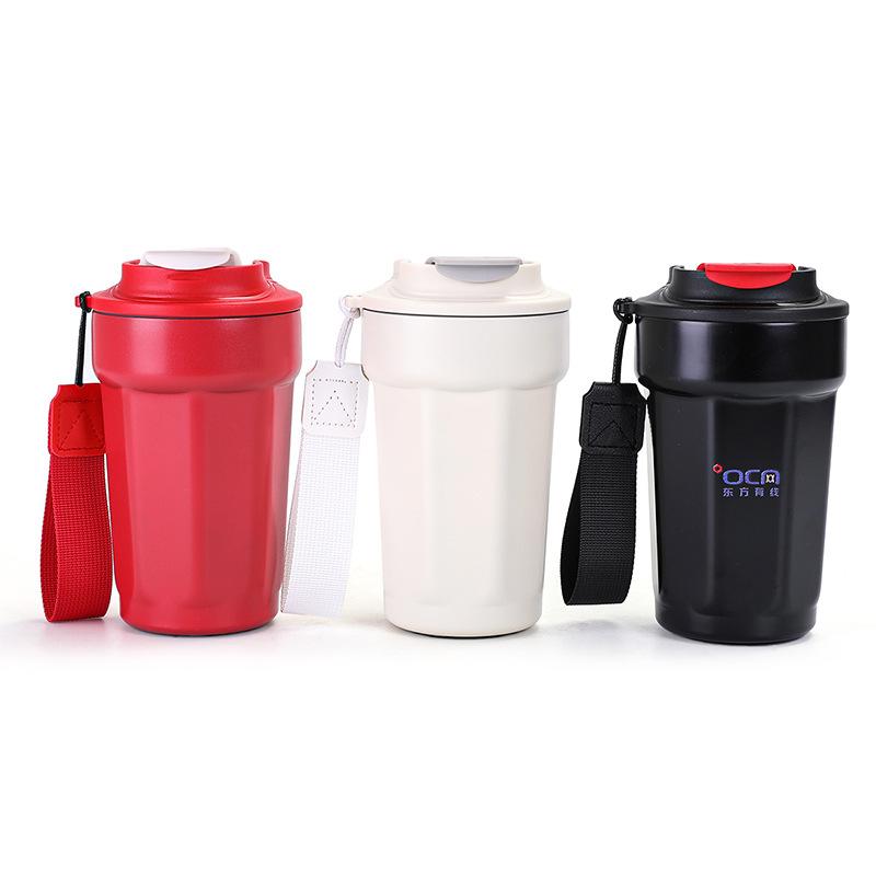 Simple Octagonal Cup 316 Stainless Steel Thermos Cup High Value Portable Direct Drinking Coffee Cup Portable Car Cup