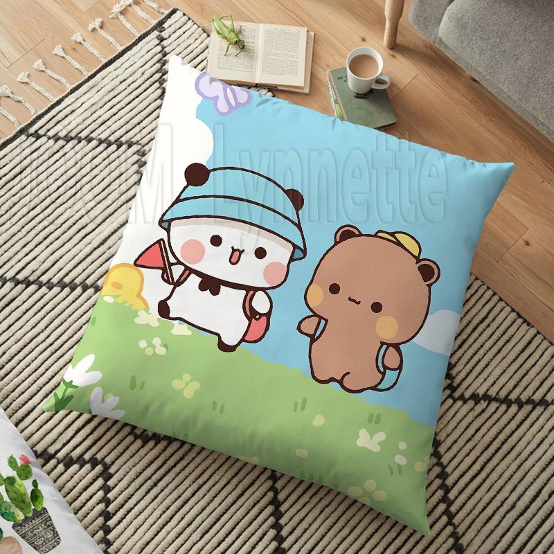 

Молоко и мокко пары панда медведь бубу дуду наволочка декоративная подушка для дома декоративная квадратная наволочка с принтом диванная подушка 45 см 2