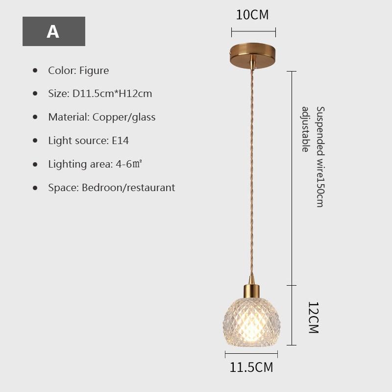 Modern LED Pendant Light Nordic Minimalist Single Head Glass Hanging Lamp Living Rooms Bedroom Study Kitchen Office Illumination