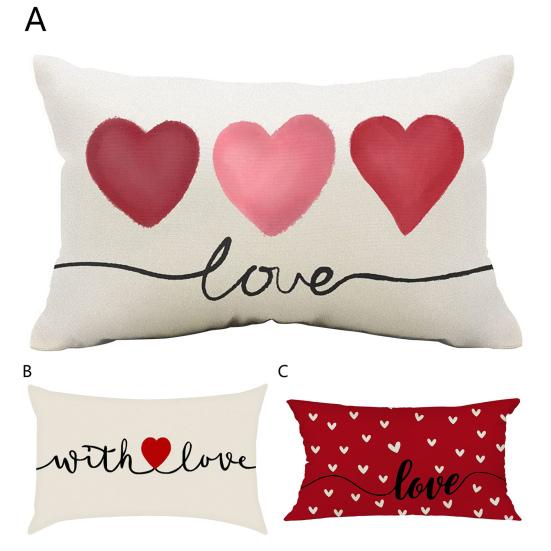 Cushion Case Anti-fading Invisible Pattern Pillow Zipper Reusable Love Sham Furniture Accessories