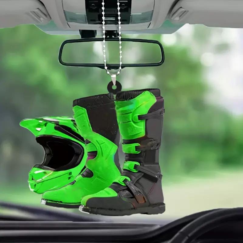 2D Flat Motorcycle Fishing Reel Drum Boots Keychain Lovely Bag Pendant Great Party Favor Gift for Close Friends