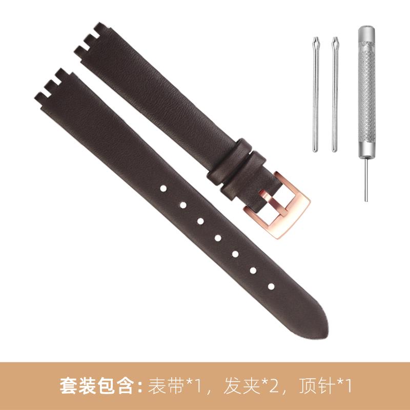 New Black Red white pink blue brown Watchband For SWATCH Genuine leather Watch band 12mm cowhide Wrist strap accessories women