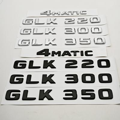 3D ABS Autoaufkleber Logo GLK220 GLK300 GLK350 Heckklappen Buchstaben Abzeichen Emblem Für Mercedes Benz GLK Serie GLK220 GLK300 GLK350 NJ1