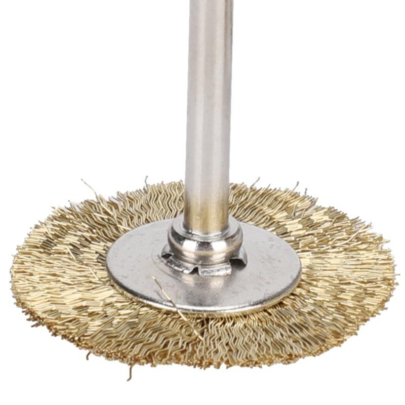 30Pcs Brush Wheel Flat Mini Wood Carving Rust/Corrosion/Paint Removal Polishing ToolsBrass Wire