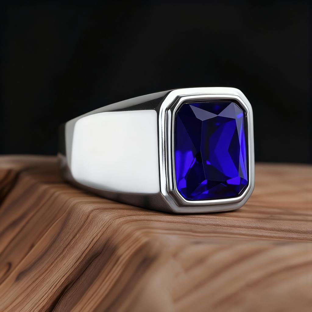 R3381 Men's High Quality 316LStainless Steel Multiple Gemstone Styles Onyx Rings