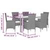 VidaXL Ensemble à Manger de Jardin avec Coussins 7 pcs, Table de Terrasse, Meubles de Patio, Mobilier d'Extérieur, Beige 3277572