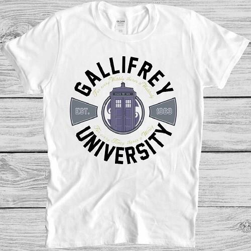 University Of Gallifrey T Shirt Vintage Cool Doctor Who Funny Gift Tee M2989 XL