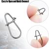 Fish Tool Fishing Hooked Snap Pin Lures Hooks Clips Swivel Lure Connector Fishing Lure Connector