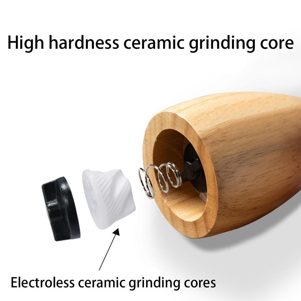 Wooden Mushroom Pepper Grinder with Adjustable Coarseness for Salt and Spices – Handcrafted Kitchen Mill