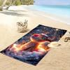 Glowing reindeer winter magic Print beach towel, quick drying, suitable for travel, outdoor sports, jogging, the beach and swimming, gift