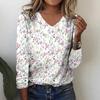 Summer New Fashion 2025 Women’s Casual  Long Sleeve Printed T-shirt