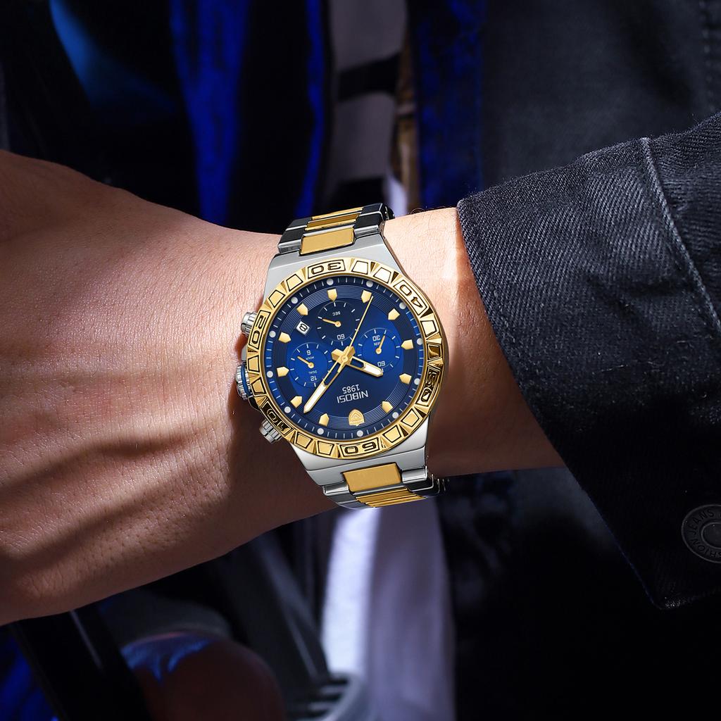 Business Men Watches Luxury Quartz Watches for Men Stainless Steel Waterproof Wristwatches Reloj Hombre