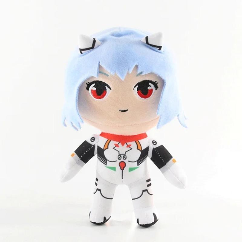 20cm Ayanami Rei plyš Asuka Langley Soryu Rei plyšový paprsek Japonské anime Kawaii Roztomilé kreslené hračky Postel pro panenky Dárek