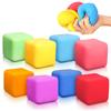 Cute Color Tofu Stress Balls Sensory Toys Stress Relief Fidget Toys Squishy Dough Ball Gifts for Adults Children Best Gift
