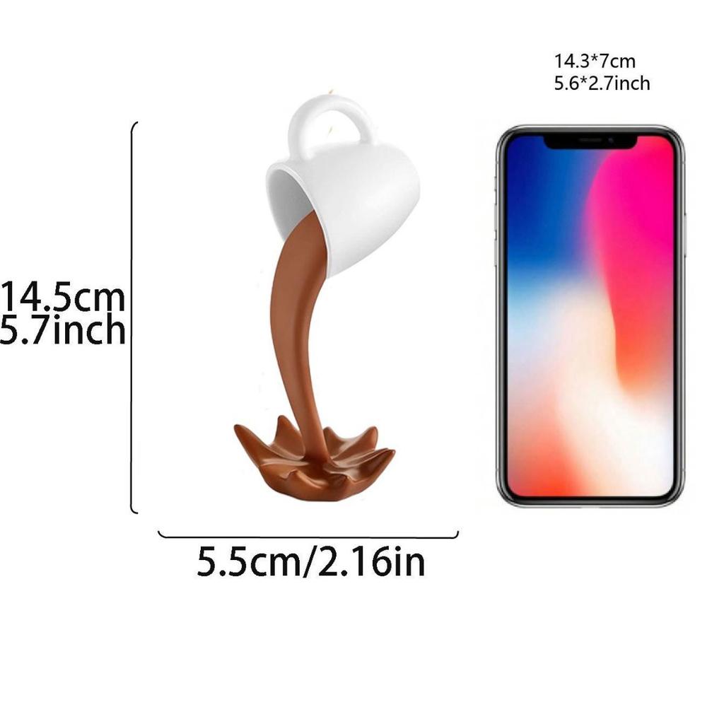 Plovoucí rozlévající se šálek na kávu Socha Kuchyňská dekorace Rozlití Kouzlo nalévání Splash Creative Desktop Decor Domácí dekorace