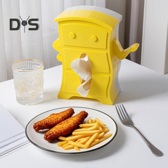 Cute Tissue Box Holder Creative Shape Vibrant Color Non-Slip Design Large Capacity Paper Holder Space-Saving Desktop Decor