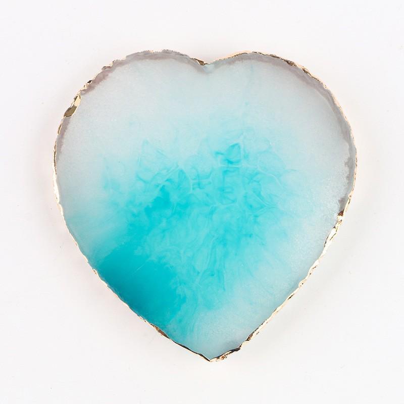 Gold Edge Resin Agate Nail Art Palette