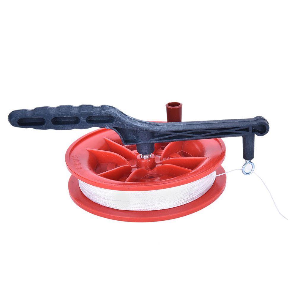 Flying Diameter 12cm Line Handle Twisted Red 100M Kite String Wheel Winder
