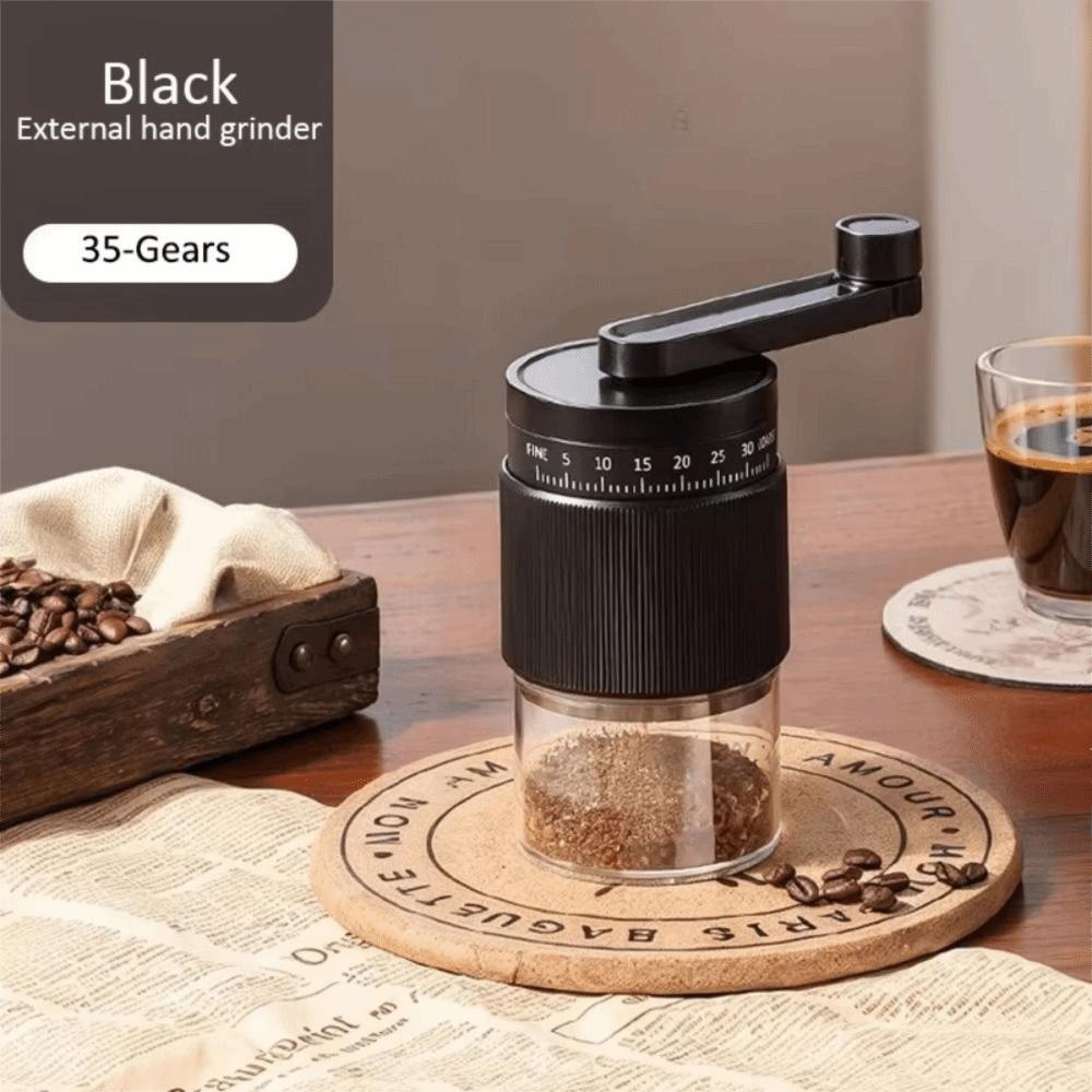 Ceramic Grinding Core Manual Coffee Grinder 35-Gears Adjustable Hand-Cranked Coffee Mill  Household