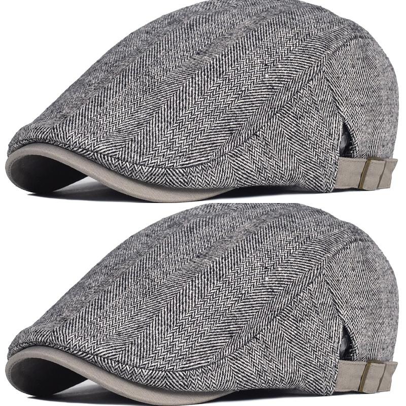 Winter Warm Retro BritishStyle Octagonal Hat Newsboy Cap,Men Solid Color Snowflake Wheat Texture Plaid Driving Cap for Gathering