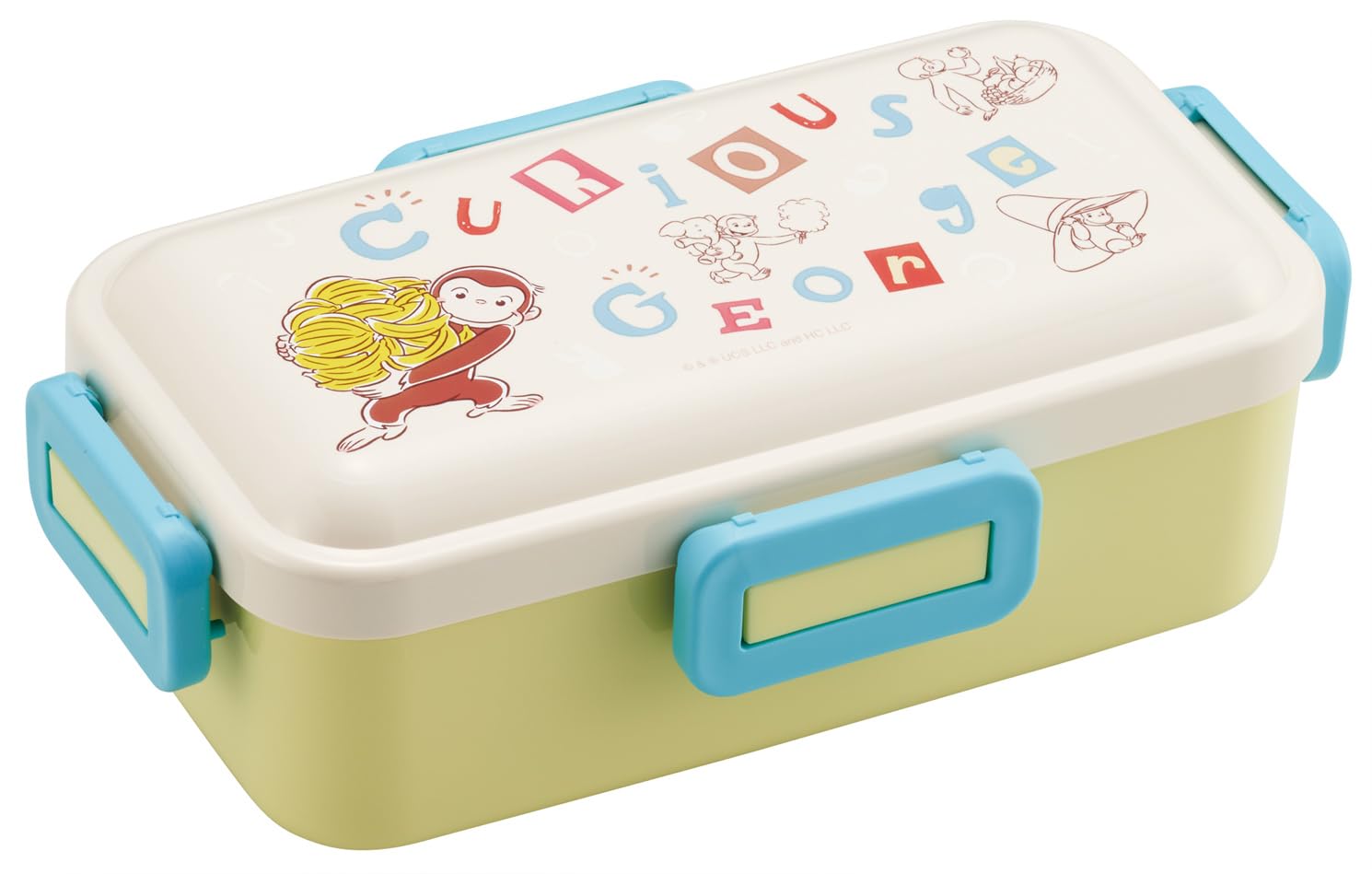 

Skater Bento Fluffy Serving Lunch Made in Curious George Alphabet Box, Box, 530ml, Japan, Design, PFLB6-A
