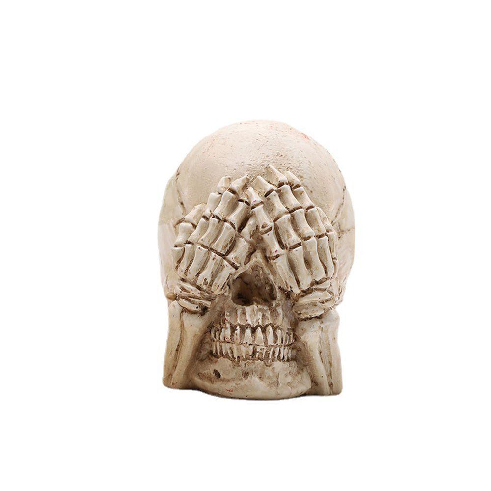 Ornaments Skull Head Statue Home Accessories Skull Sculpture Halloween Decoration Skull Lantern B