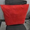 NOORA Genuine Lambskin Red Suede Leather Cushion Cover, Dining Cushion, Leather Car Seat Cover, Leather Throw Case, Gift Pillow Case