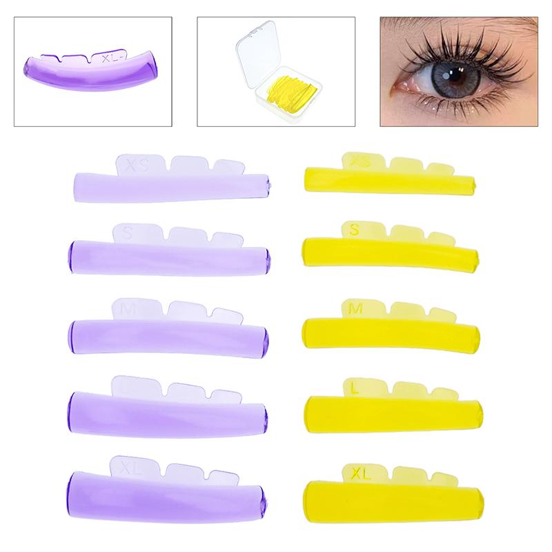 5 Paare/Box Selbstklebende Silikon Wimperndauerwelle Stäbe Wimpernlifting Laminierungspad 3D Wimpernverlängerung Lockenwickler Zubehör Werkzeuge