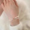 S925 Silver Pink Chalcedony and Pearl Jewelry Set: Bracelet, Necklace, Ring, Earrings - Perfect Gift for Girlfriends & Besties