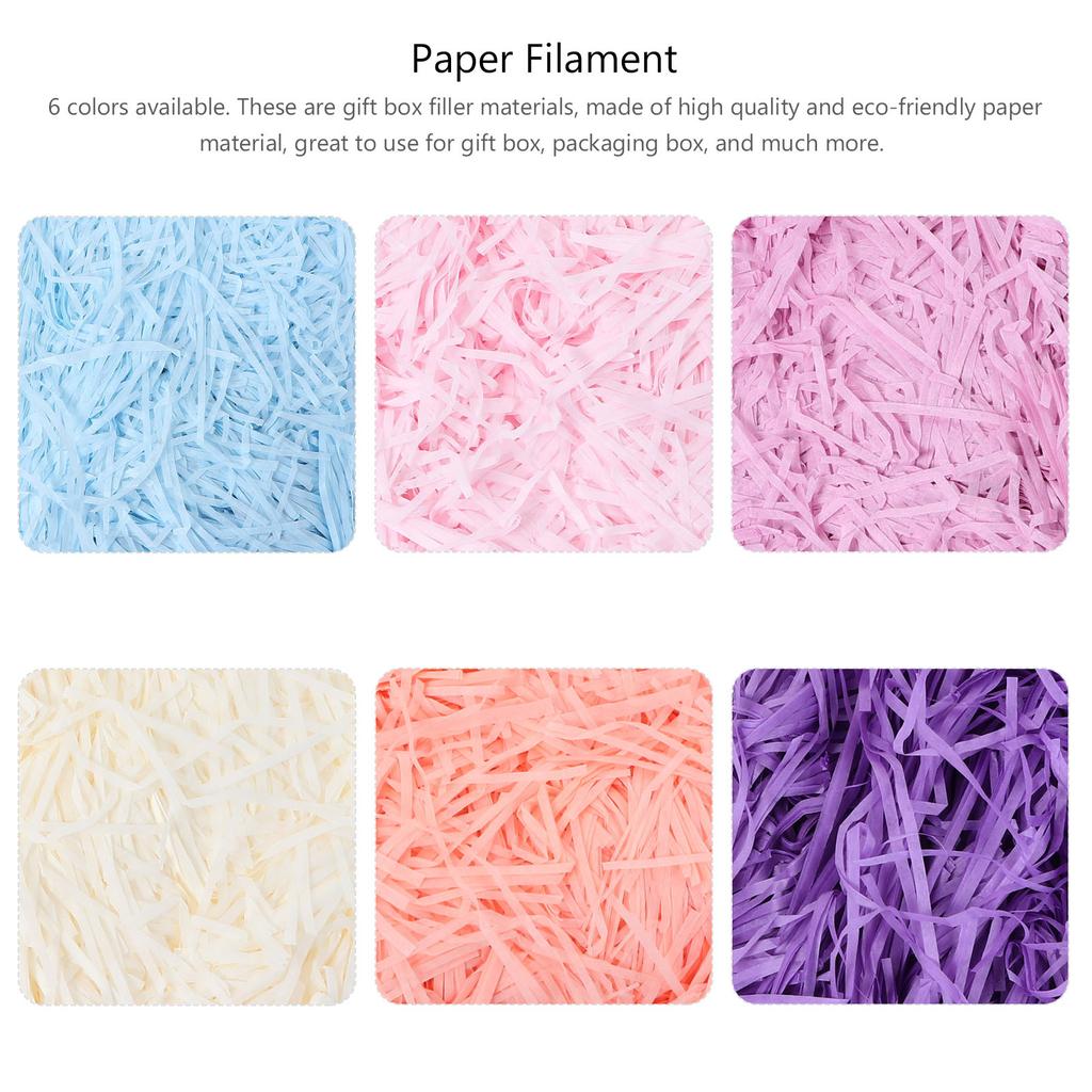1Pack Raphia Grass Shred Paper Colorful Decorative Gift Box Filling for Birthday Wedding Party Packaging Box Accessories