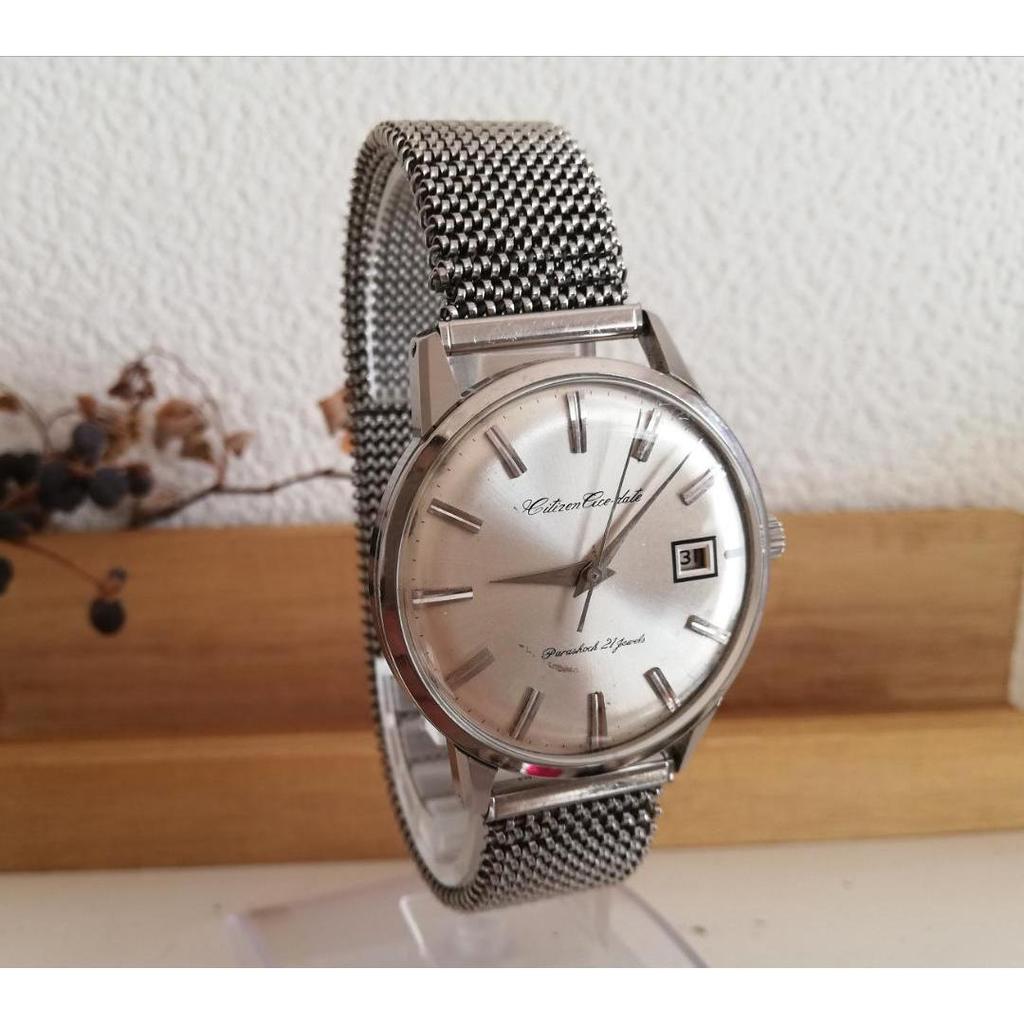Used OH'd CITIZEN Ace-date 21 Jewels Manual Wind Vintage Watch