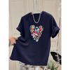2026 Summer Fashion HandPainted Polka Dot Printing WOMEN Pure Cotton Oneck Comfortable and Loose Unisexs and WOMENs Tshirts