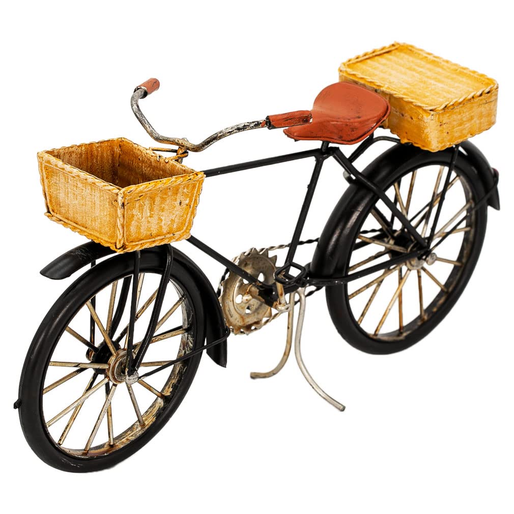 

Antique Tin Toy American Old Vintage Car Bicycle Accessories Stylish Goods Birthday Present for Men Day Gift [Devalier] Father s (bicycle L) li-11-bk