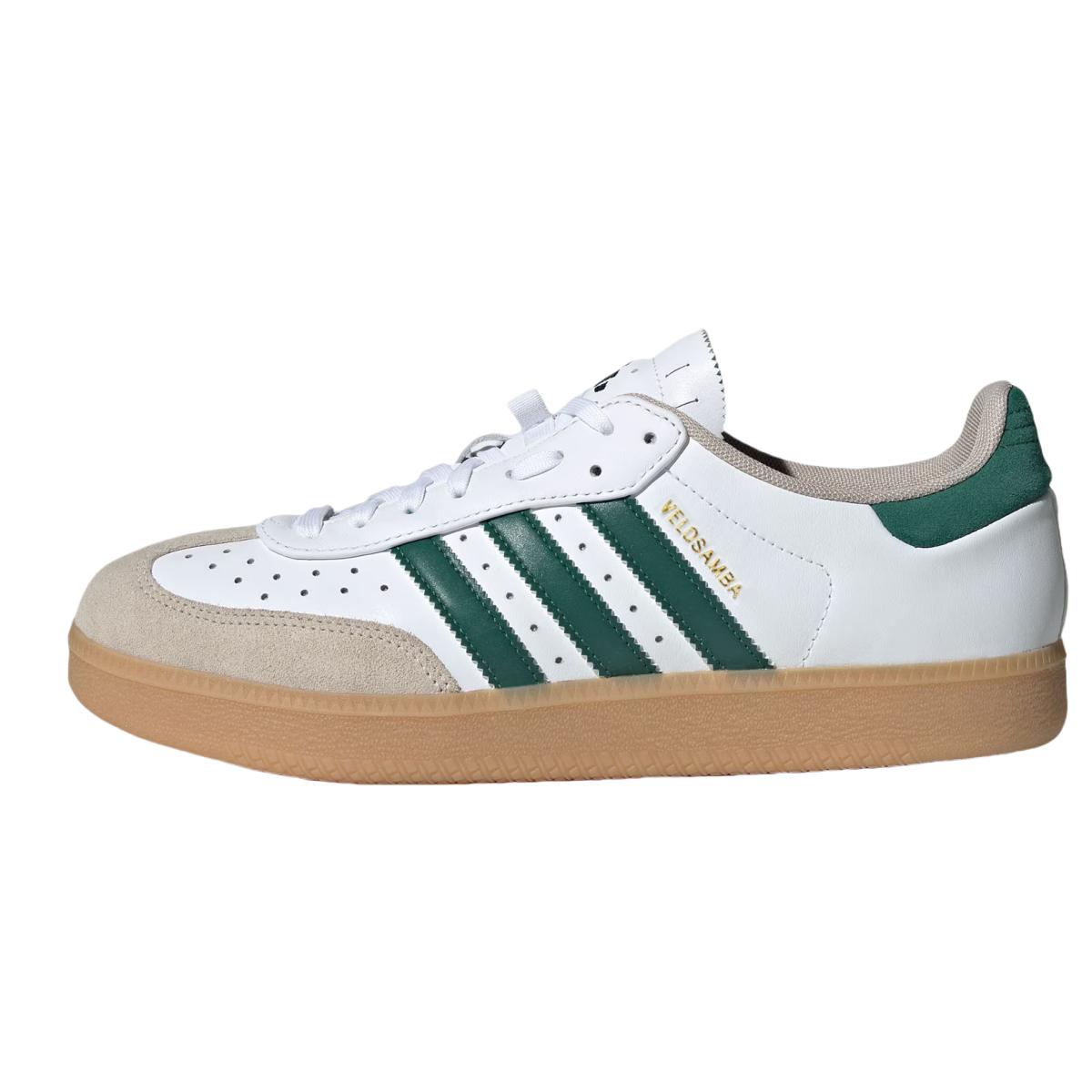 

Adidas Originals Velosamba Leather Unisex Cloud White Collegiate Green Wonder Beige JQ2324 41 зелёный