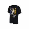 Letter Basketball Championship Printed Short-Sleeve T-Shirt for Men, Black