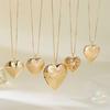 Vintage Heart Locket Necklace With Engraved Floral Designs Adjustable Chain Photo Pendant Jewelry Accessory for Women