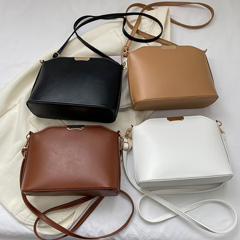 Fashion Crossbody Tote Bag Simple Vegan Shoulder Bag Women'S Casual Handbag For Commute