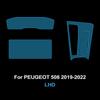 Car Interior Anti-scratch TPU Film for Peugeot 508 2019-22 Center Console Dashboard Navigation Pre-cut PPF Film Auto Accessories