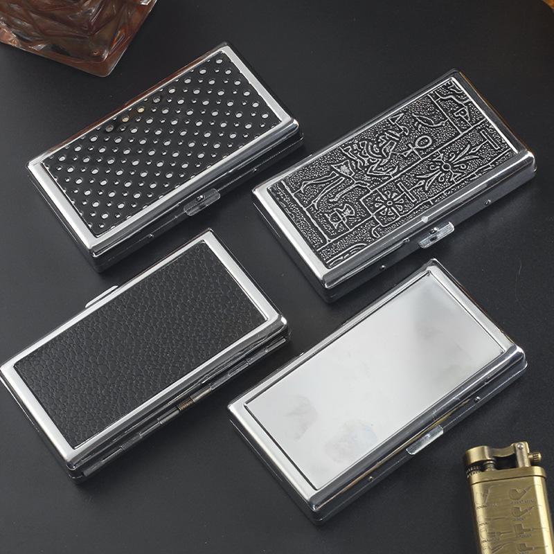Triple-Use 10cm Metal Cigarette Case: Coarse, Medium, Fine Pressure-Resistant Portable for Men