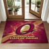 Queensland Maroons Design Crystal Velvet Rug Soft Decorative Mat for Bedroom Entrance