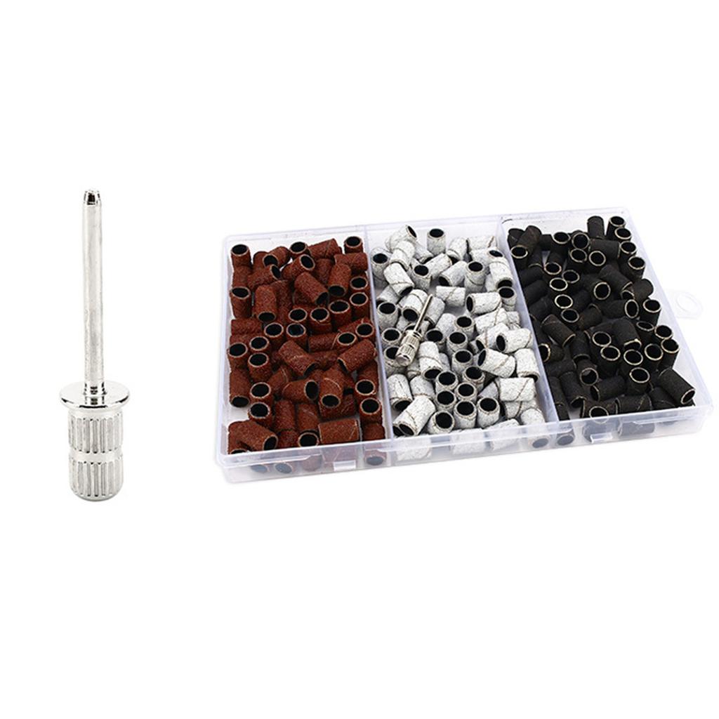 Professional Sanding Bands Nail Manicure 80/120/180/240 Grit File Sand Piece Set For Nail Drill Bits Manicure Tool