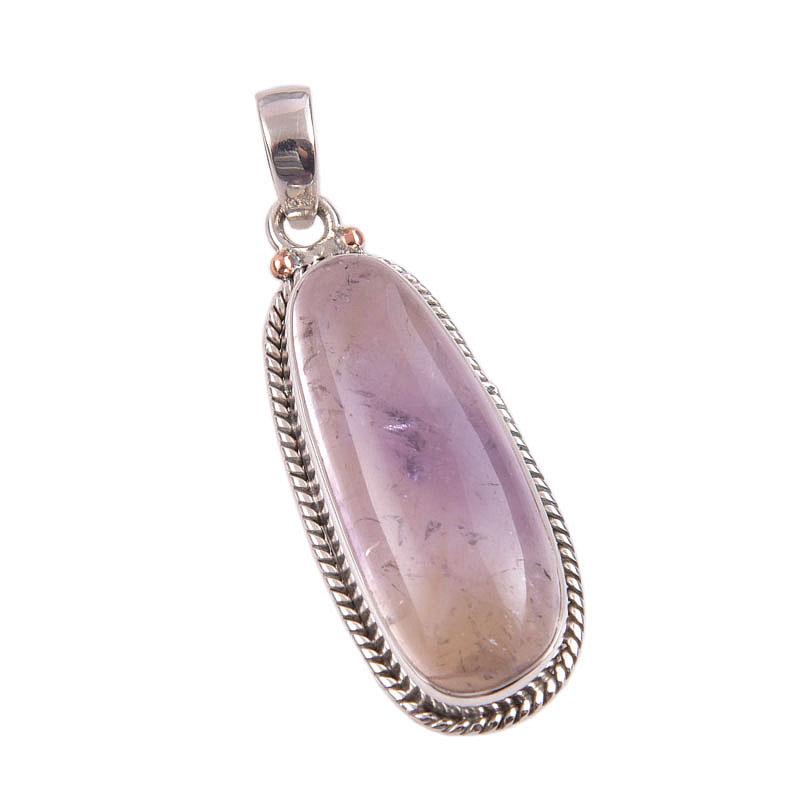 Natural Ametrine Gemstone Handmade 925 Solid Sterling Silver Pendant 1.50" S3w89